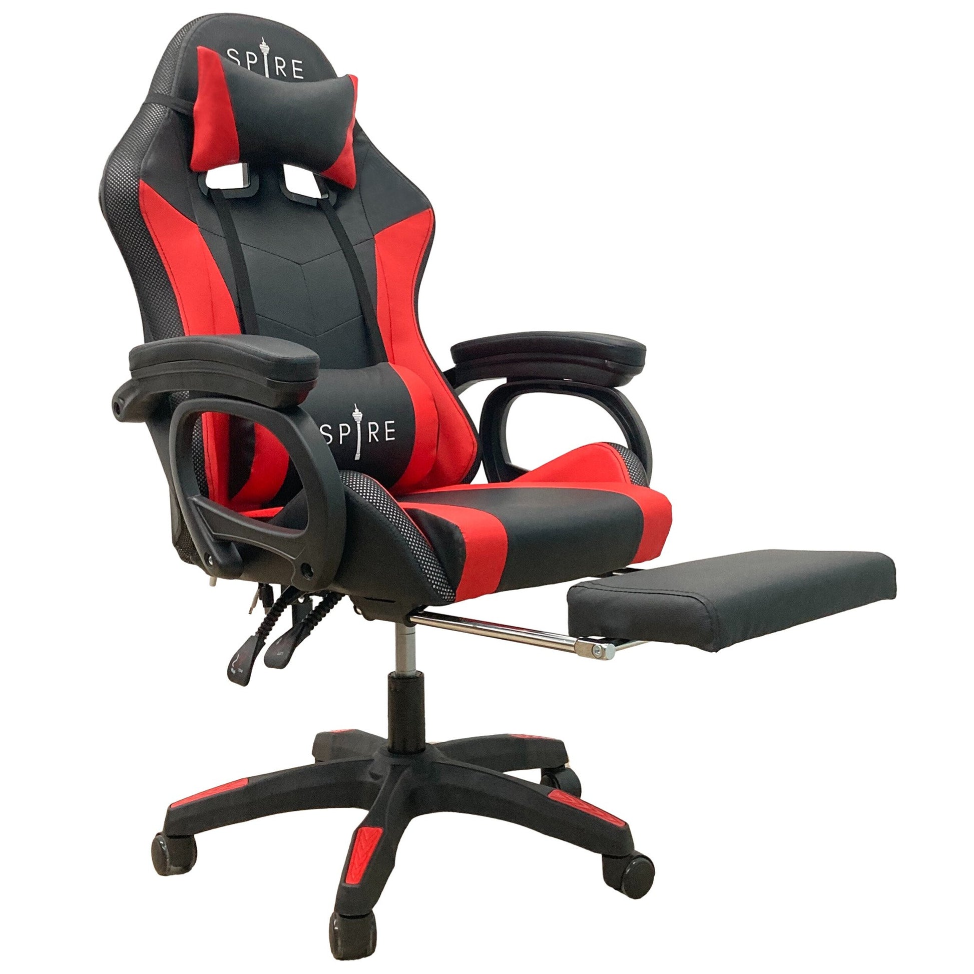 Stellarian Intex Spire Onyx Led Massage Gaming Chair - Red And Black - House of Hyne