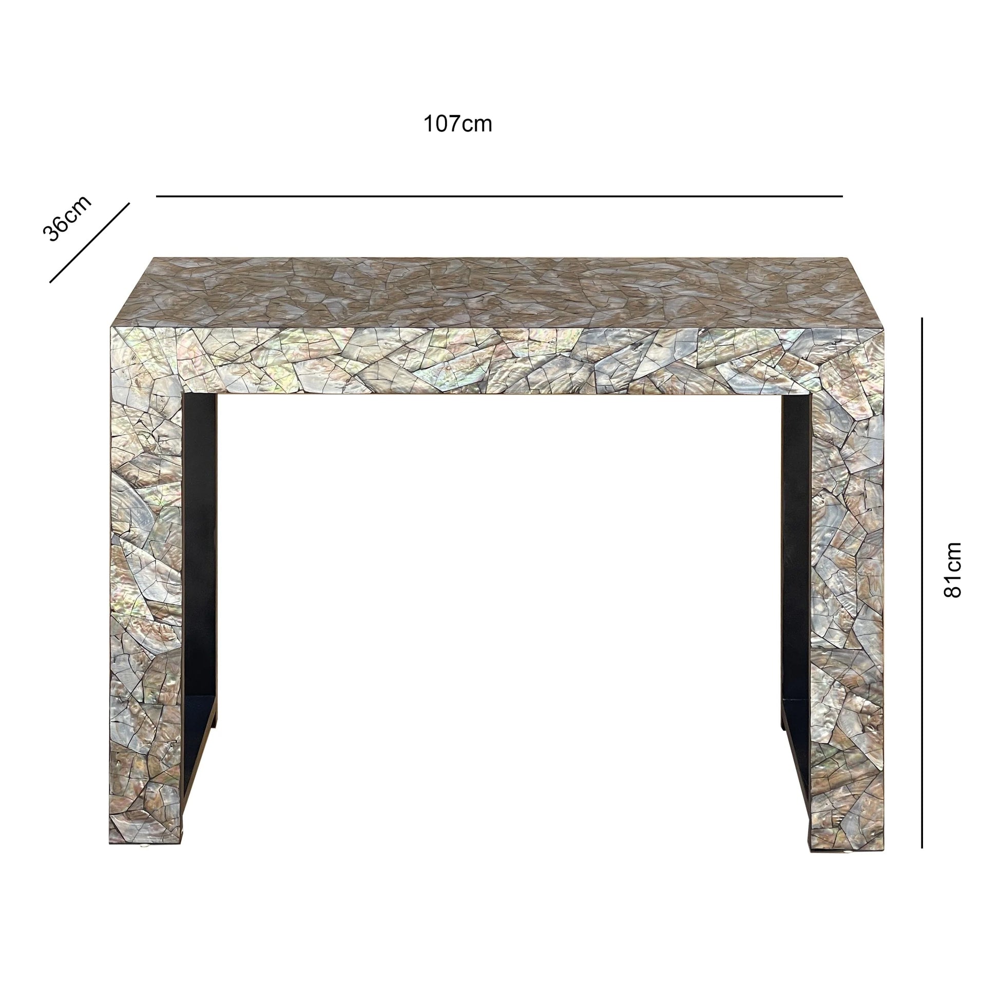 Pearl Hand Made Xarxos Stone Hedge Mother Console Table - House of Hye