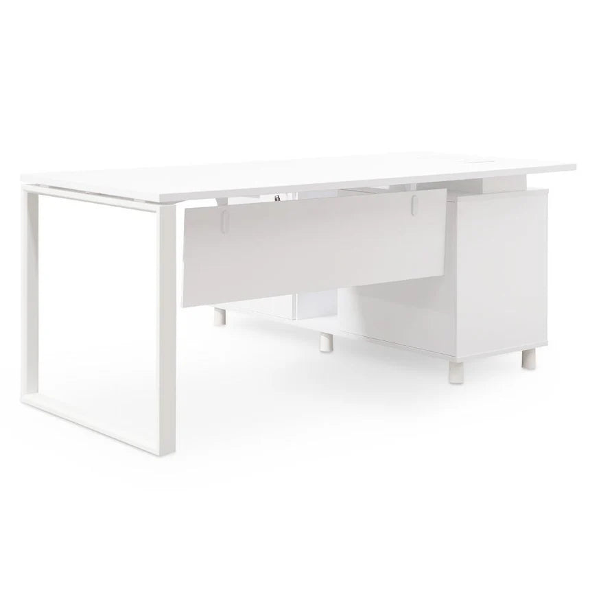 Sylix 180cm Executive Office Desk Left Return - White - House of Hyne