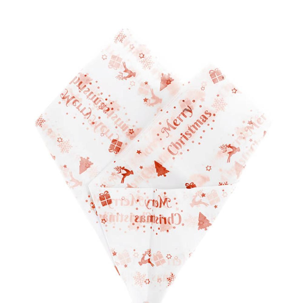 Tharnix Tissue Paper Merry Christmas Pack 100 17gsm Red x 2-houseofhyne