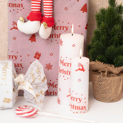 Tharnix Tissue Paper Merry Christmas Pack 100 17gsm Red x 2-houseofhyne