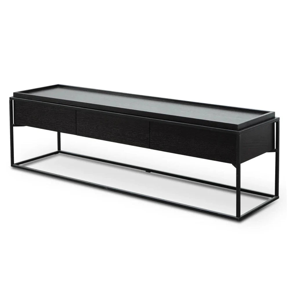 Vrakor 150cm TV Entertainment Unit - Full Black-houseofhyne