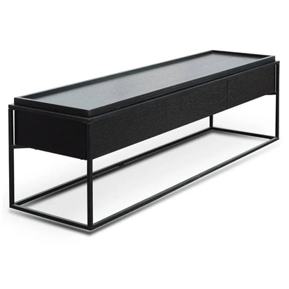 Vrakor 150cm TV Entertainment Unit - Full Black-houseofhyne