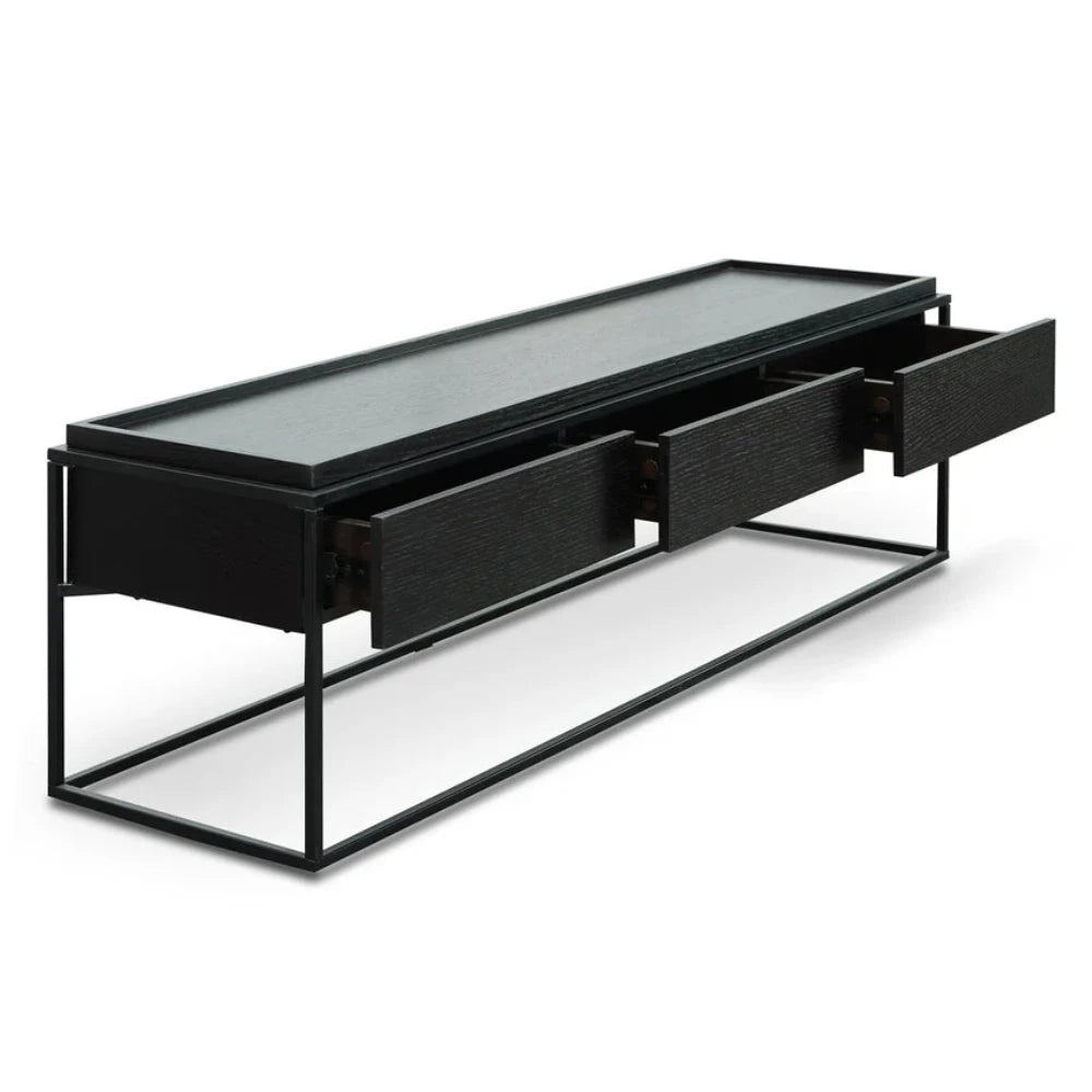 Vrakor 150cm TV Entertainment Unit - Full Black-houseofhyne