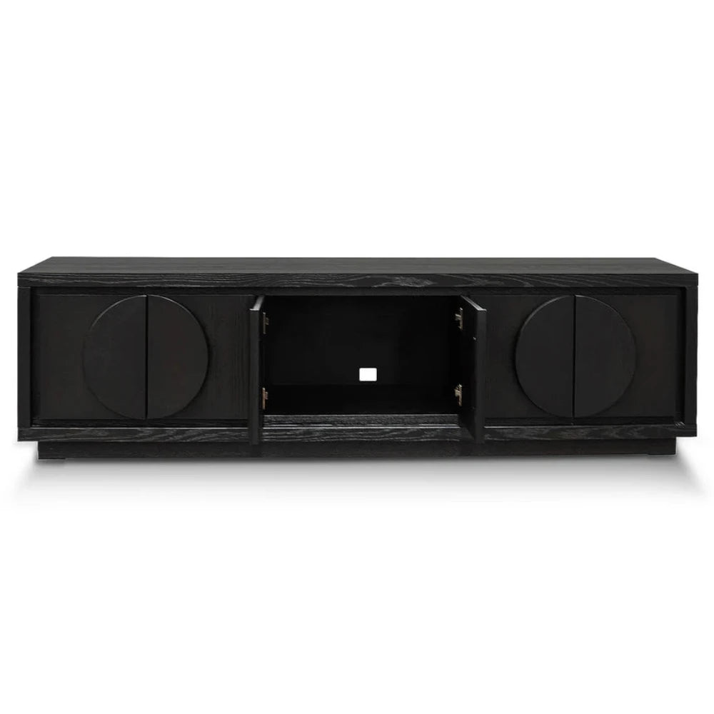 Zylar 2m Entertainment TV Unit - Textured Espresso Black-houseofhyne