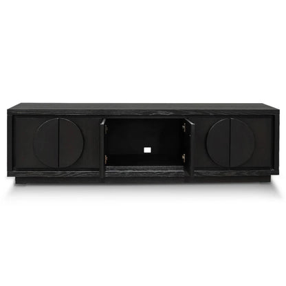 Zylar 2m Entertainment TV Unit - Textured Espresso Black-houseofhyne