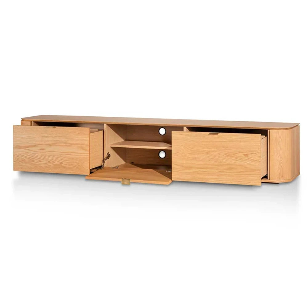 Zylox 2.4 TV Entertainment Unit - Natural Oak-houseofhyne