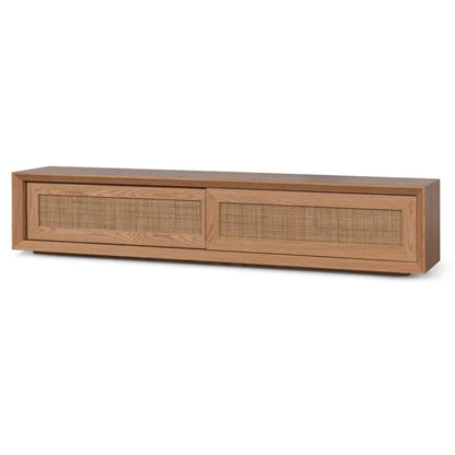 Grivox Rattan Doors 2.3m TV Entertainment Unit - Natural-houseofhyne