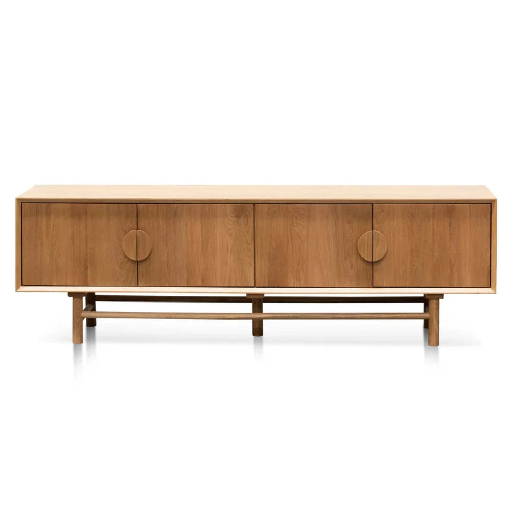 Nythor 1.8m Wooden TV Entertainment Unit - Natural-houseofhyne