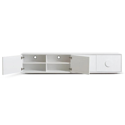 Glythar 2.3m Wooden Entertainment TV Unit - White-houseofhyne