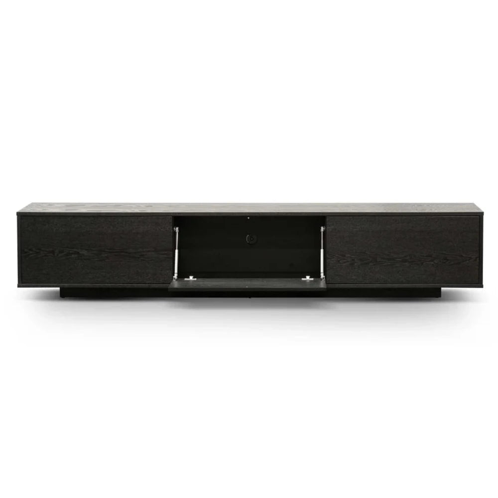 Vorlon 2.3m Wooden Entertainment Unit - Full Black-houseofhyne