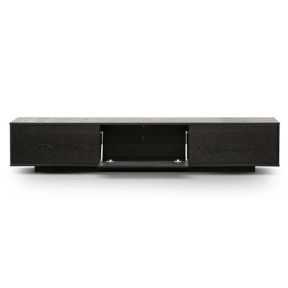 Vorlon 2.3m Wooden Entertainment Unit - Full Black-houseofhyne