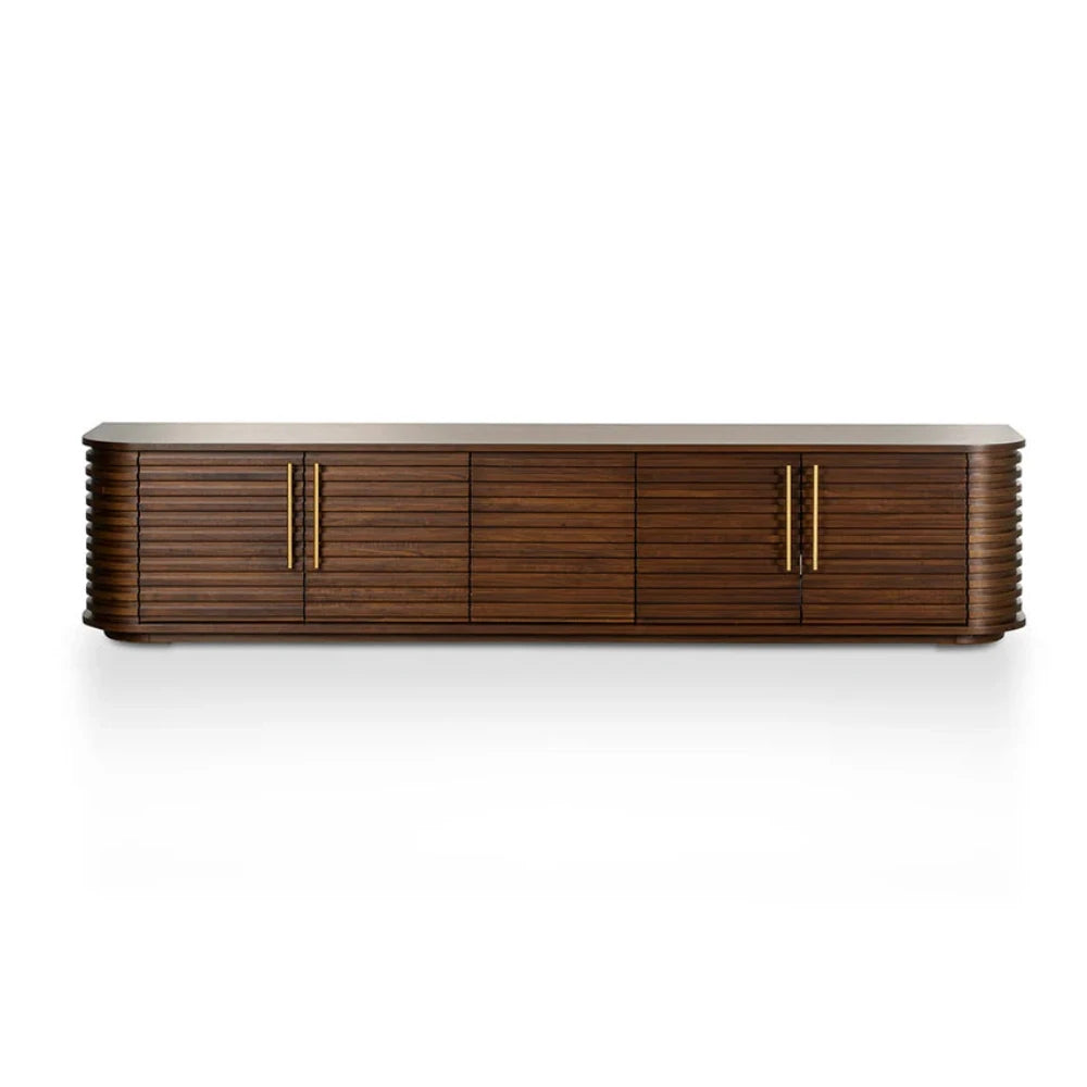 Vorlax 2.3m TV Entertainment Unit - Walnut-houseofhyne