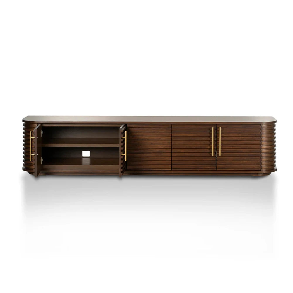 Vorlax 2.3m TV Entertainment Unit - Walnut-houseofhyne