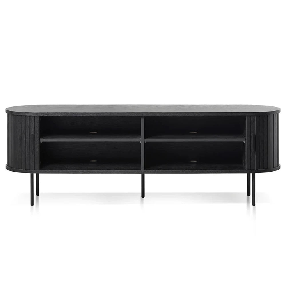 Zyphrox 1.6m TV Entertainment Unit - Full Black-houseofhyne