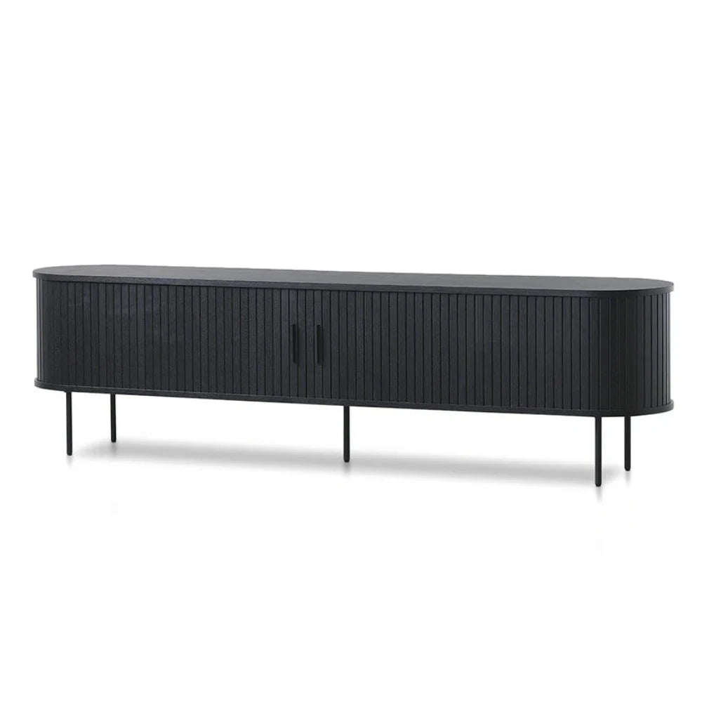 Zyphrox 1.6m TV Entertainment Unit - Full Black-houseofhyne