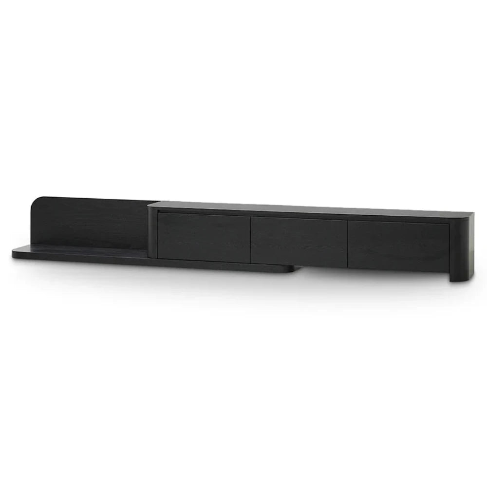 Glynnor Expandable TV Entertainment Unit - Full Black Oak-housefhyne