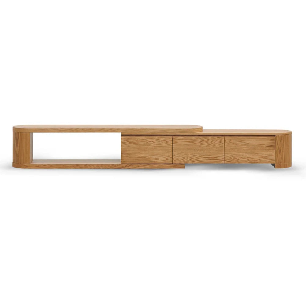 Qylaron Expandable TV Entertainment Unit - Natural Oak-houseofhyne