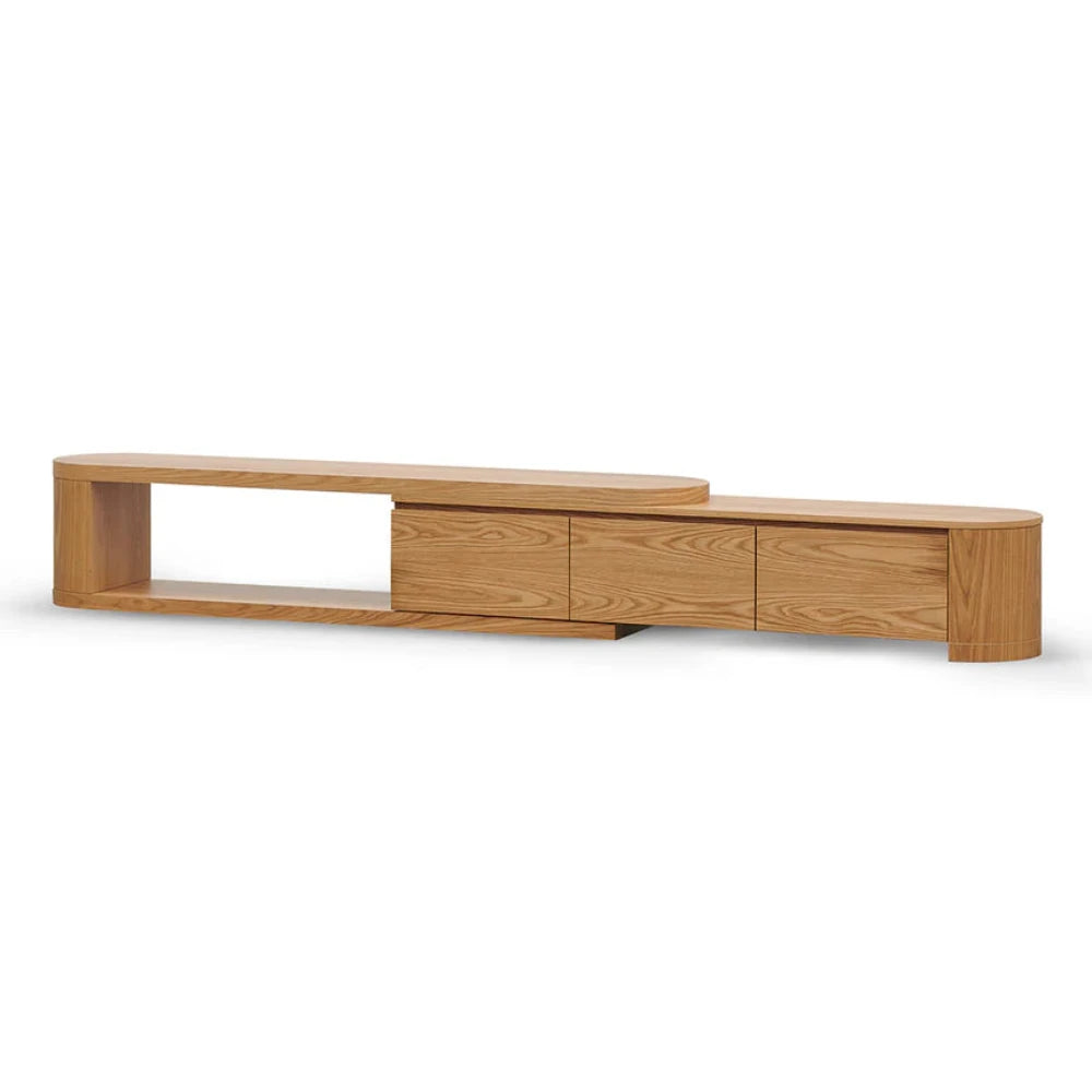 Qylaron Expandable TV Entertainment Unit - Natural Oak-houseofhyne