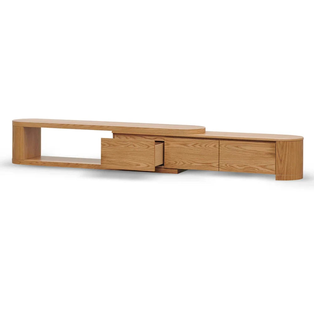 Qylaron Expandable TV Entertainment Unit - Natural Oak-houseofhyne