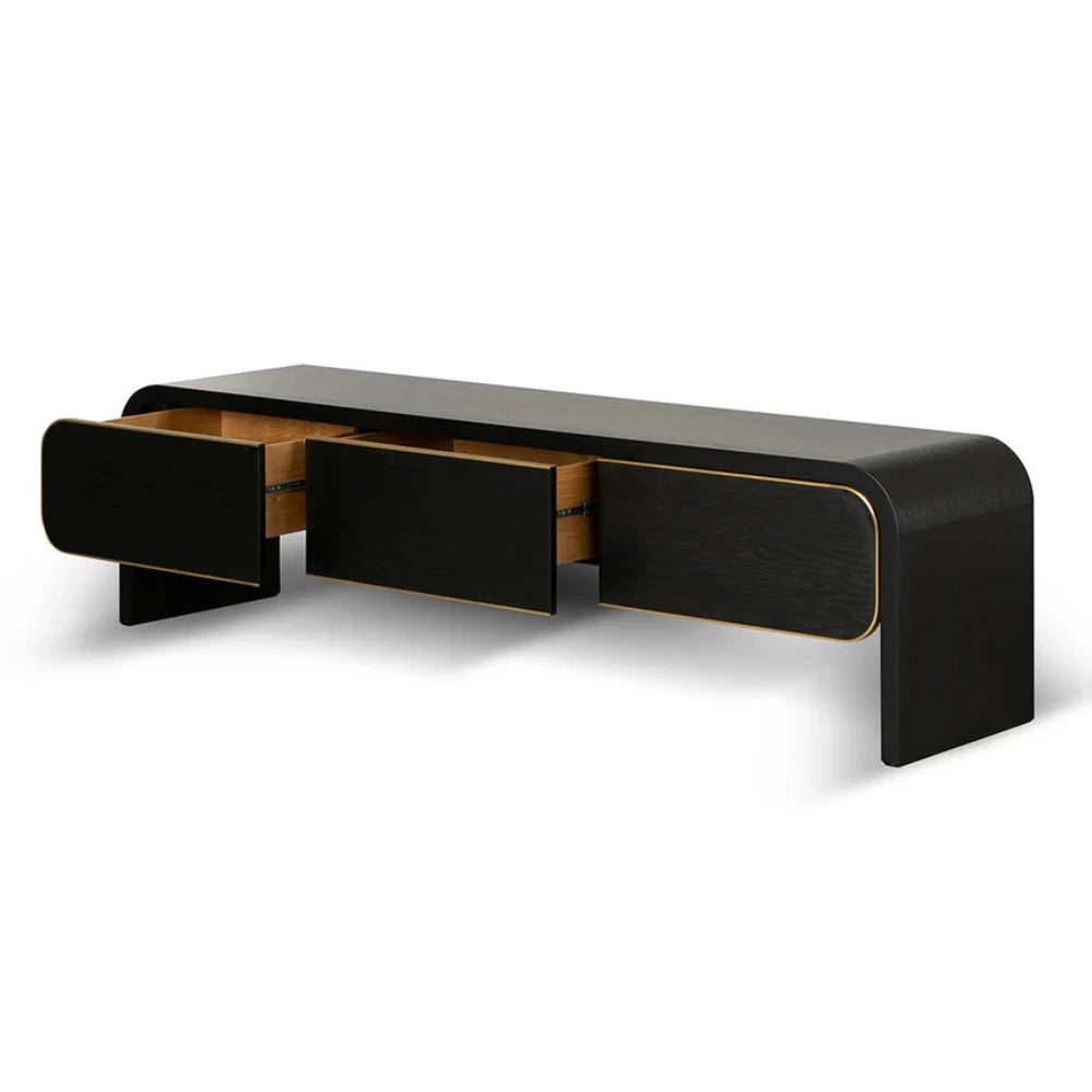 Xyntar 2m TV Entertainment Unit - Textured Espresso Black-houseofhyne