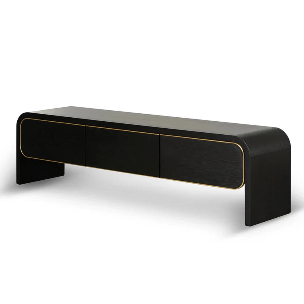 Xyntar 2m TV Entertainment Unit - Textured Espresso Black-houseofhyne