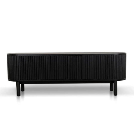 Glynthar 1.6m TV Entertainment Unit - Full Black-houseofhyne