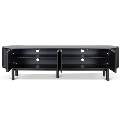 Narkon 2m TV Entertainment Unit - Full Black-houseofhyne