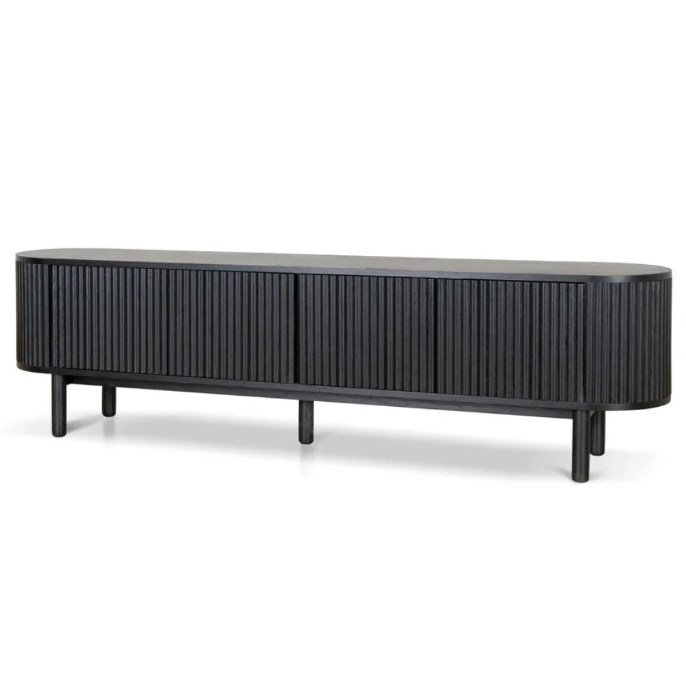 Narkon 2m TV Entertainment Unit - Full Black-houseofhyne