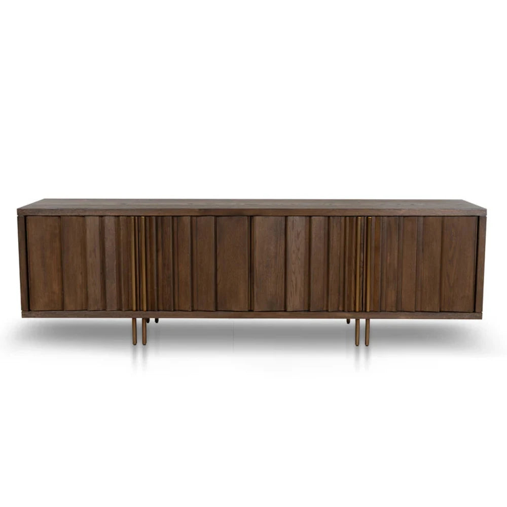 Glarnox 2m TV Entertainment Unit - Caramel Oak-houseofhyne