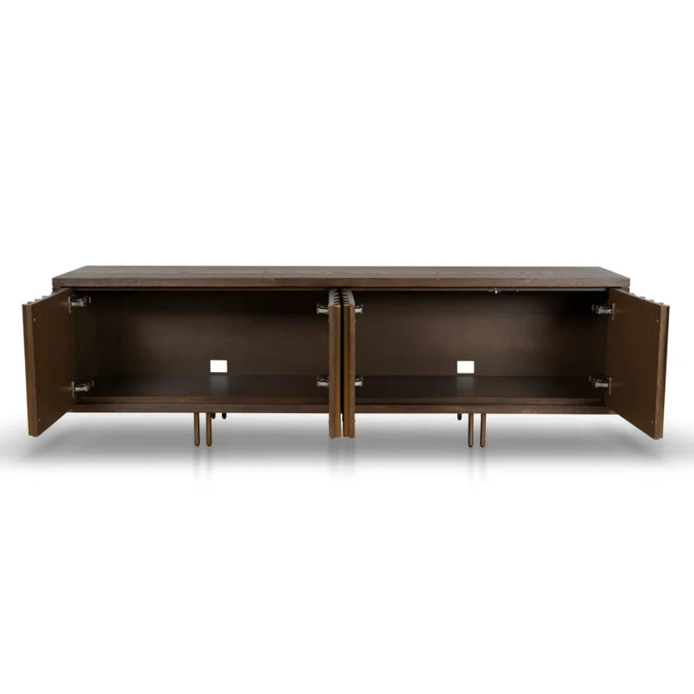 Glarnox 2m TV Entertainment Unit - Caramel Oak-houseofhyne