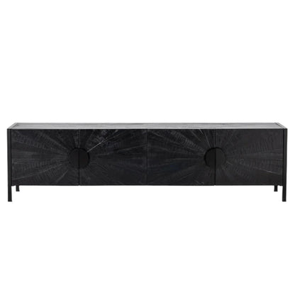 Qylar 2.1m Wooden TV Entertainment Unit - Black-houseofhyne