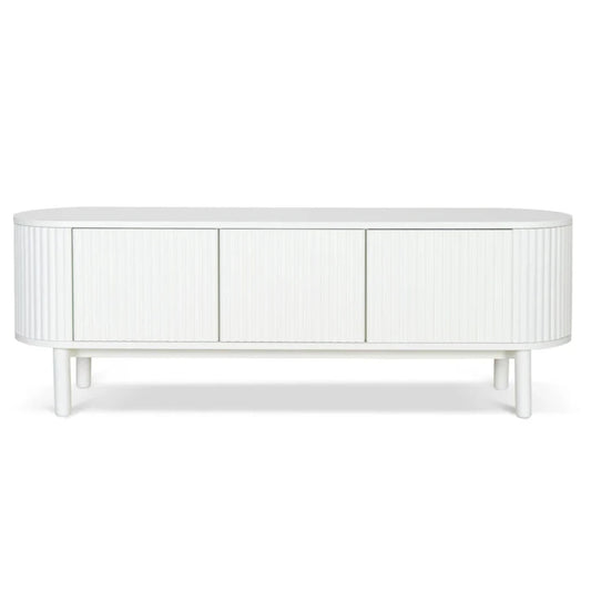 Varnix 1.6m TV Entertainment Unit - Full White-houeofhyne