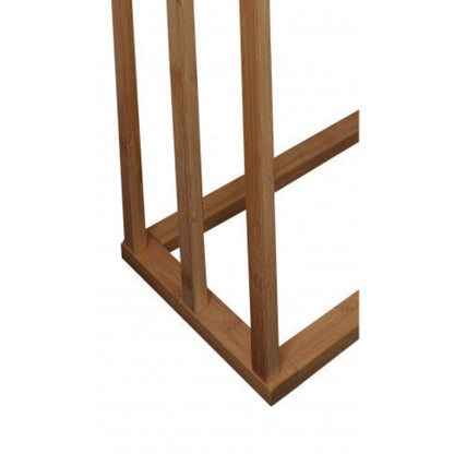 Bamboo Towel Bar Holder Rack 3-Tier Freestanding for Bathroom and Bedroom 4