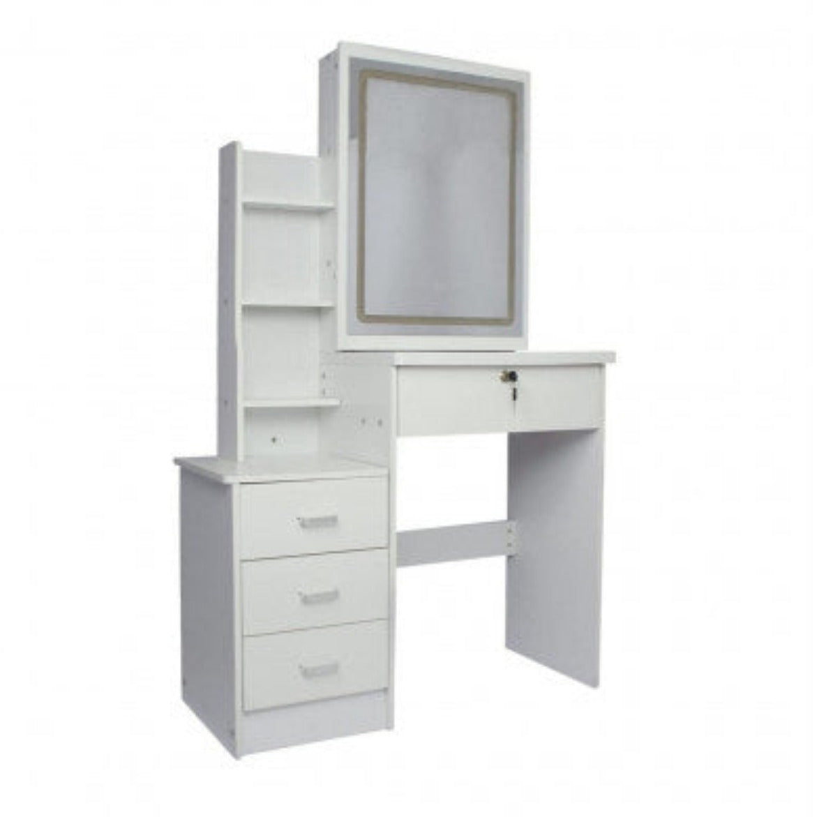 EKKIO Dressing Table White LED Mirror + Stool EK-DT-100-LD 7