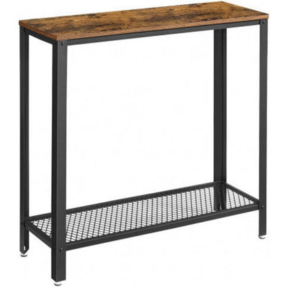 VASAGLE Console Table Rustic Brown and Black LNT80X 1