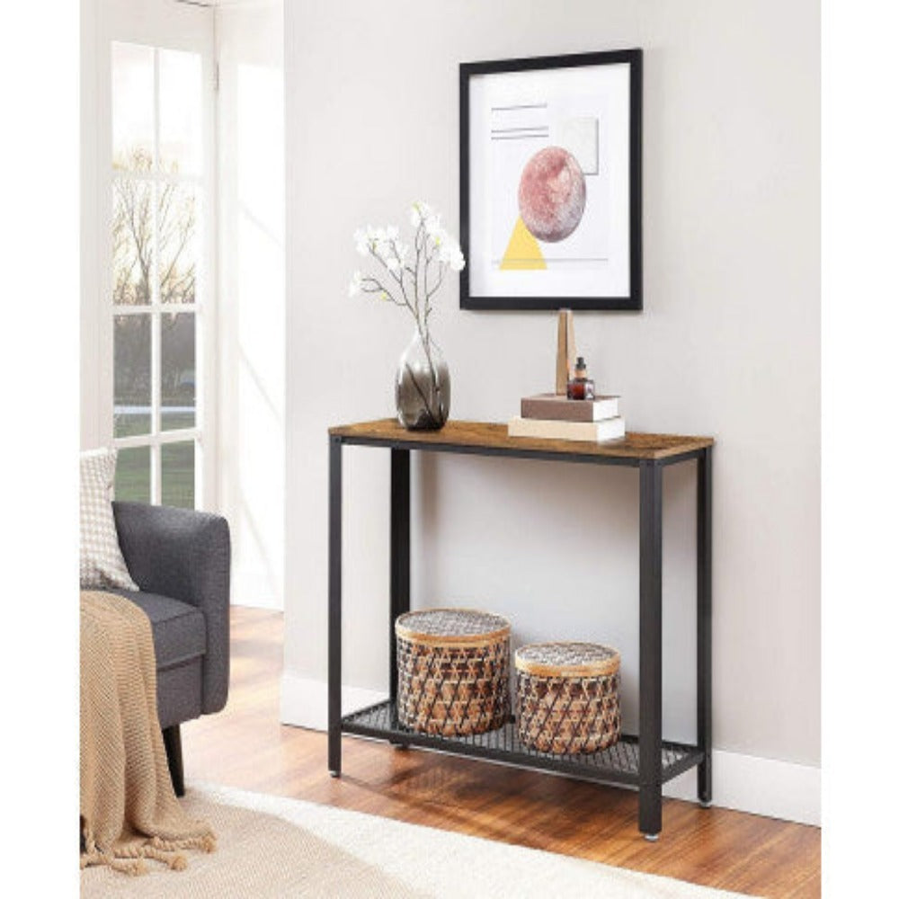 VASAGLE Console Table Rustic Brown and Black LNT80X 7VASAGLE Console Table Rustic Brown and Black LNT80X 7