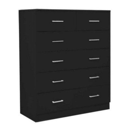 Sarantino Tallboy Dresser 6 Chest Of Drawers Table Cabinet Bedroom Storage Black 1