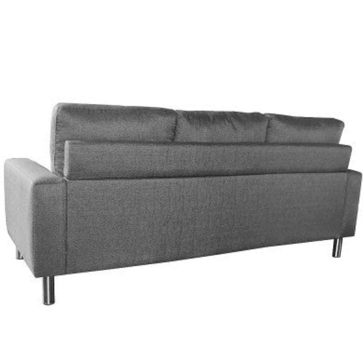 Sarantino Linen Corner Sofa Lounge Couch Modular Furniture L Chair Home Chaise Grey 2