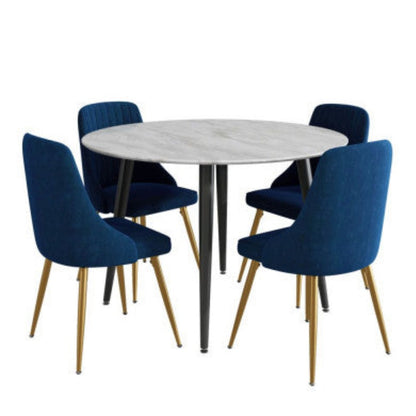 Ocean’s Velvet Dining Set - House of Hyne