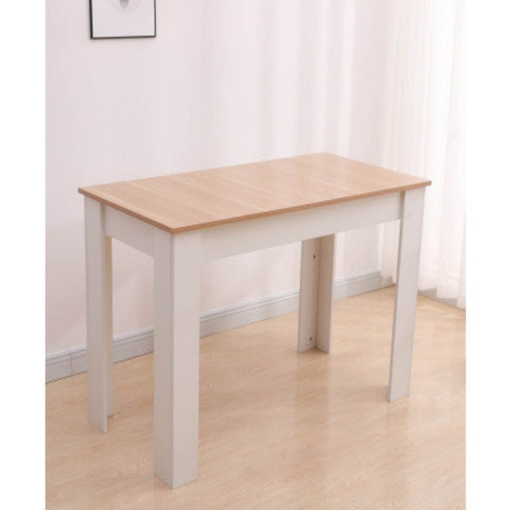 Dining Table Rectangular Wooden 120M-Wood&White 4