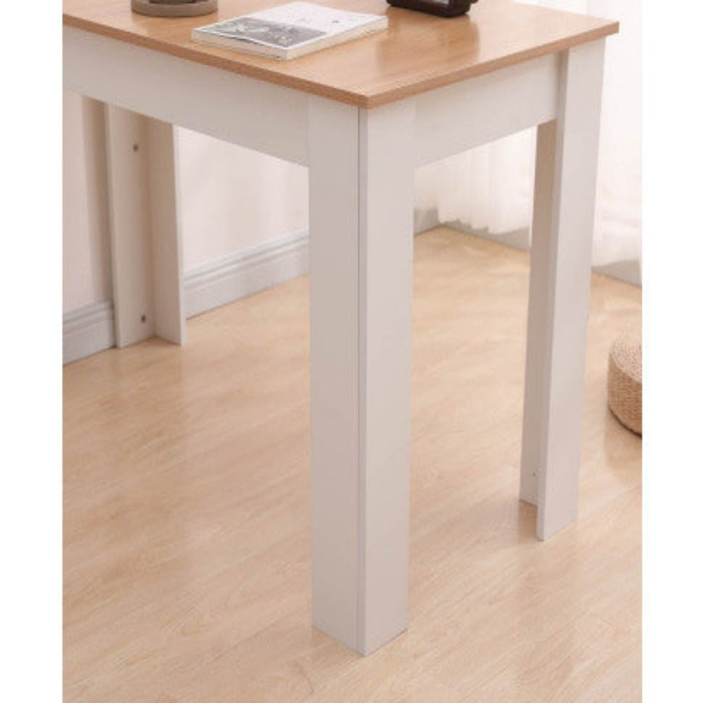 Dining Table Rectangular Wooden 120M-Wood&White 5