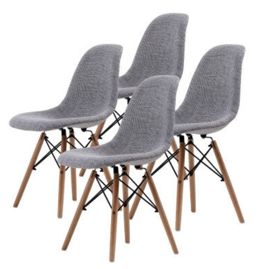 4X Retro Dining Cafe Chair DSW GREY 1