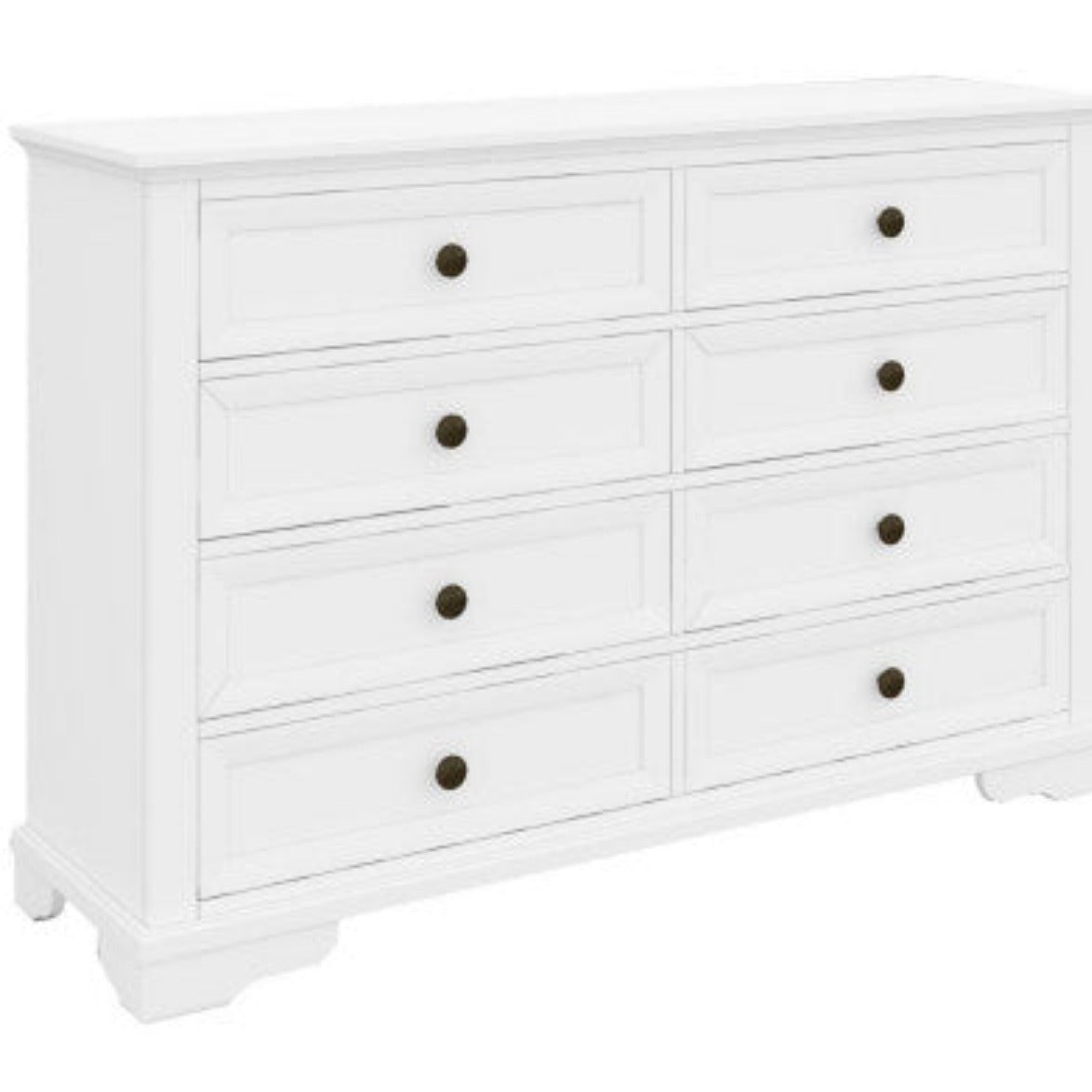 Celosia Dresser 8 Chest of Drawers Bedroom Acacia Timber Storage Cabinet - White - House of Hyne