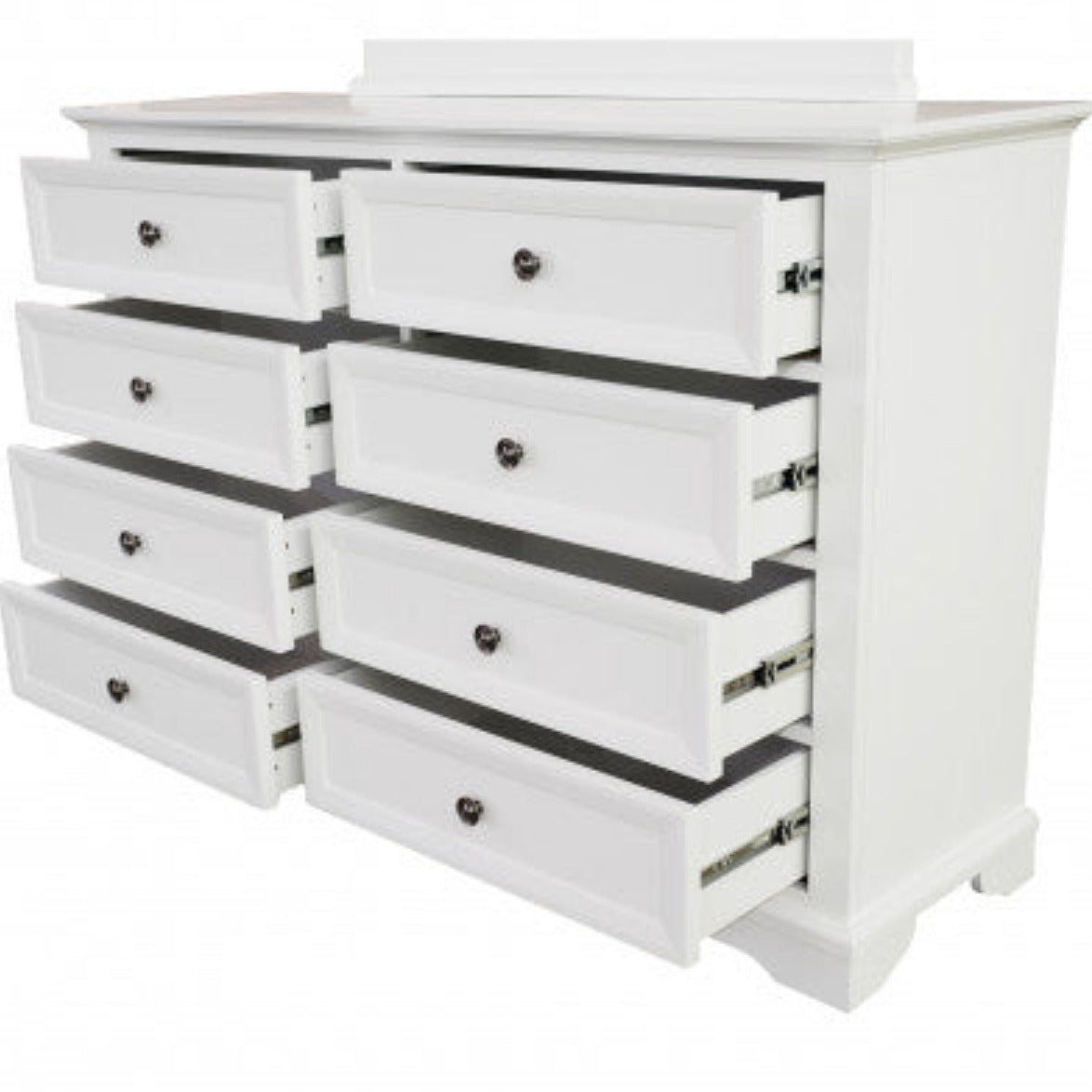 Celosia Dresser 8 Chest of Drawers Bedroom Acacia Timber Storage Cabinet - White - House of Hyne