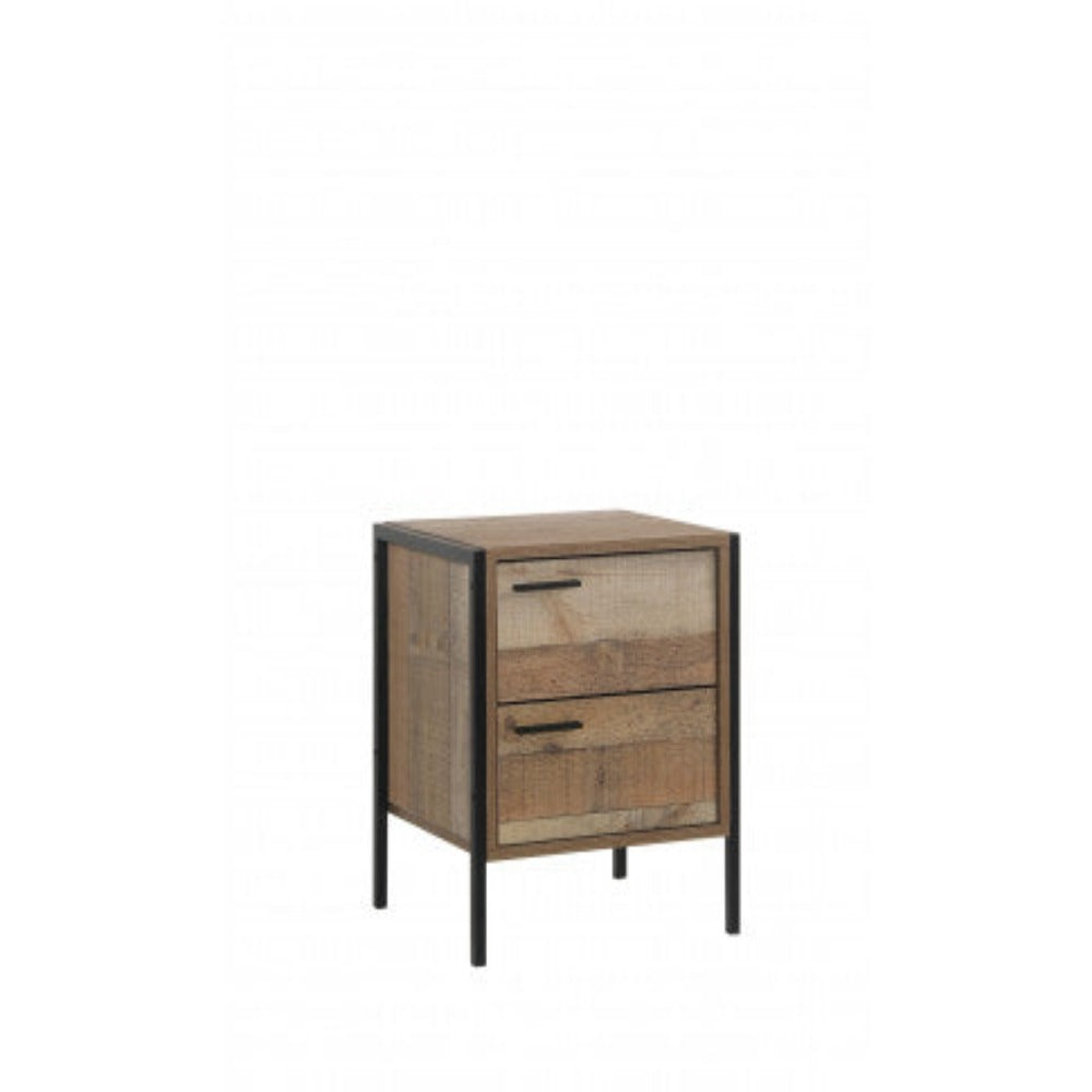 Bedside Table 2 drawers Night Stand Particle Board Construction in Oak Colour 3