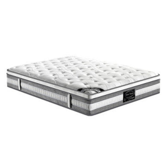 Mattress Euro Top Queen Size Pocket Spring Coil with Knitted Fabric Medium Firm 34cm Thick 1