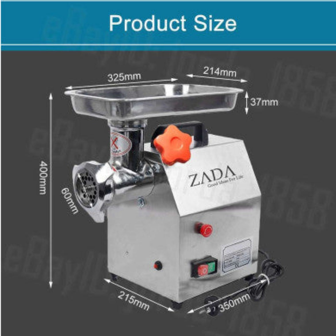 1.63HP Commercial Meat Mincer- Electric Grinder & Sausage Maker Filler 1200W 3