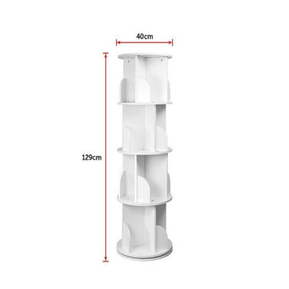 360-degree Rotating 4 Tier Display Shelf Bookcase Organiser 2