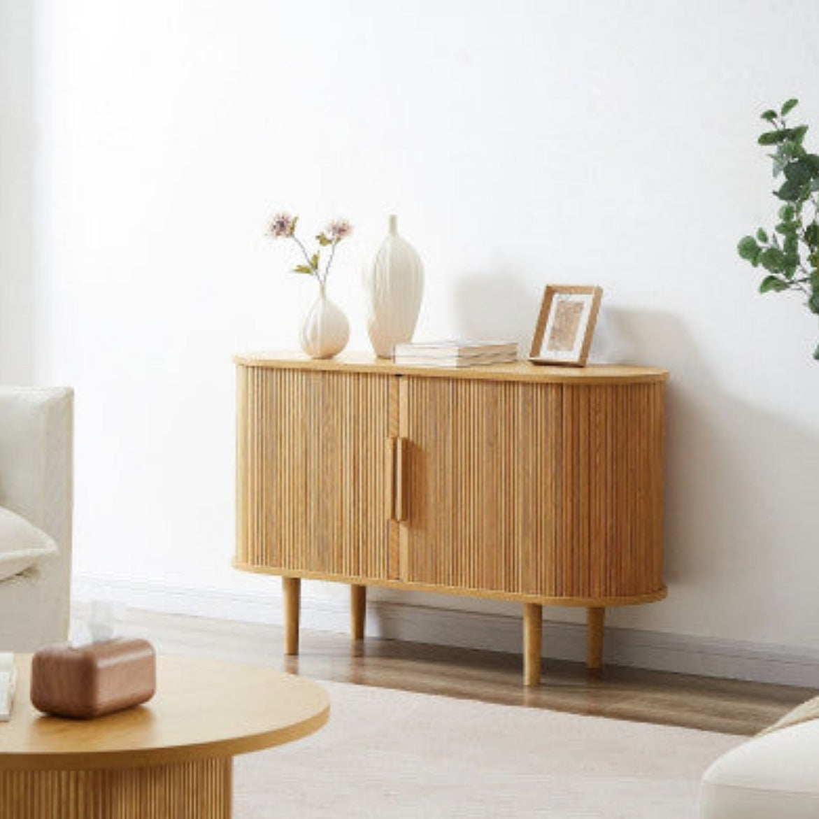 Kate Column Wooden Sideboard Table in Natural - House of Hyne